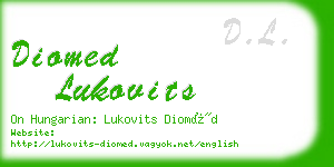 diomed lukovits business card